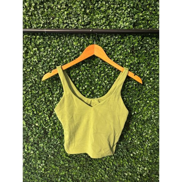 Lululemon Green Cropped Align Tank Top Size 6 - Picture 1 of 3